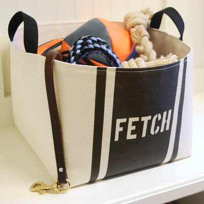 Fetch Striped Dog Storage bucket