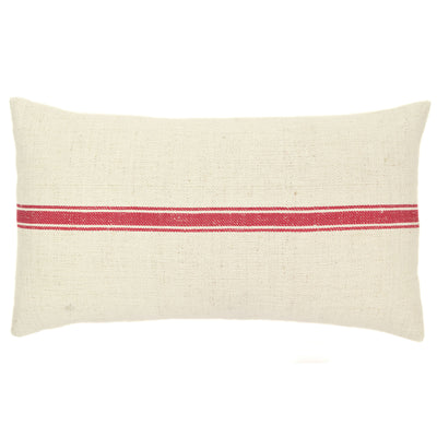 Red Stripe Vintage Grain Sack Pillow - A Southern Bucket