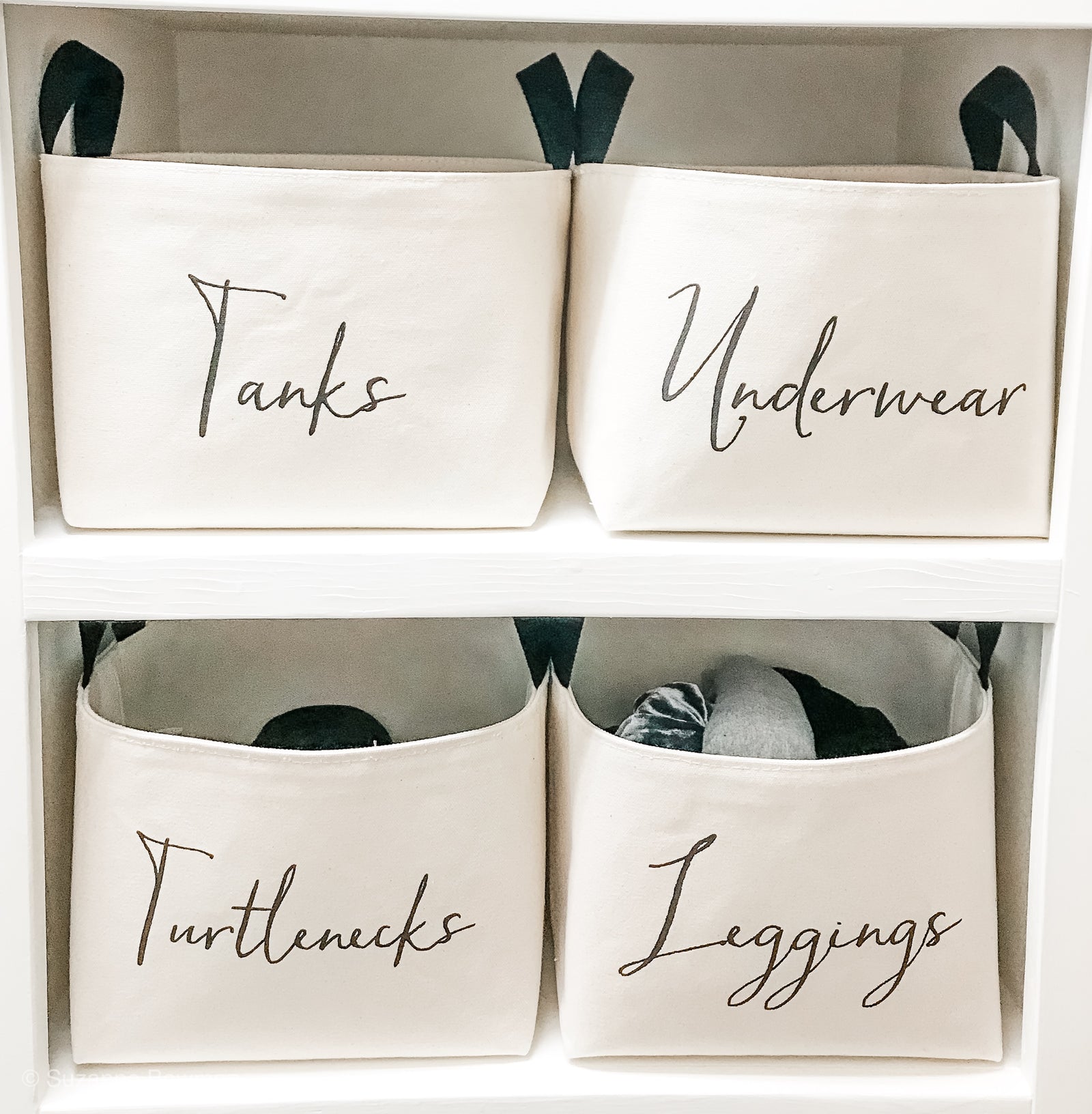 Custom Canvas Basket Closet Organizers 
