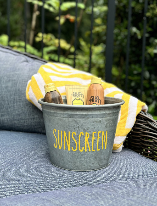 Sunscreen Storage | Sunscreen Bucket - A Southern Bucket | Luxury Home ...