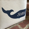 Personalized Blue Whale Canvas Storage Basket - A Southern Bucket