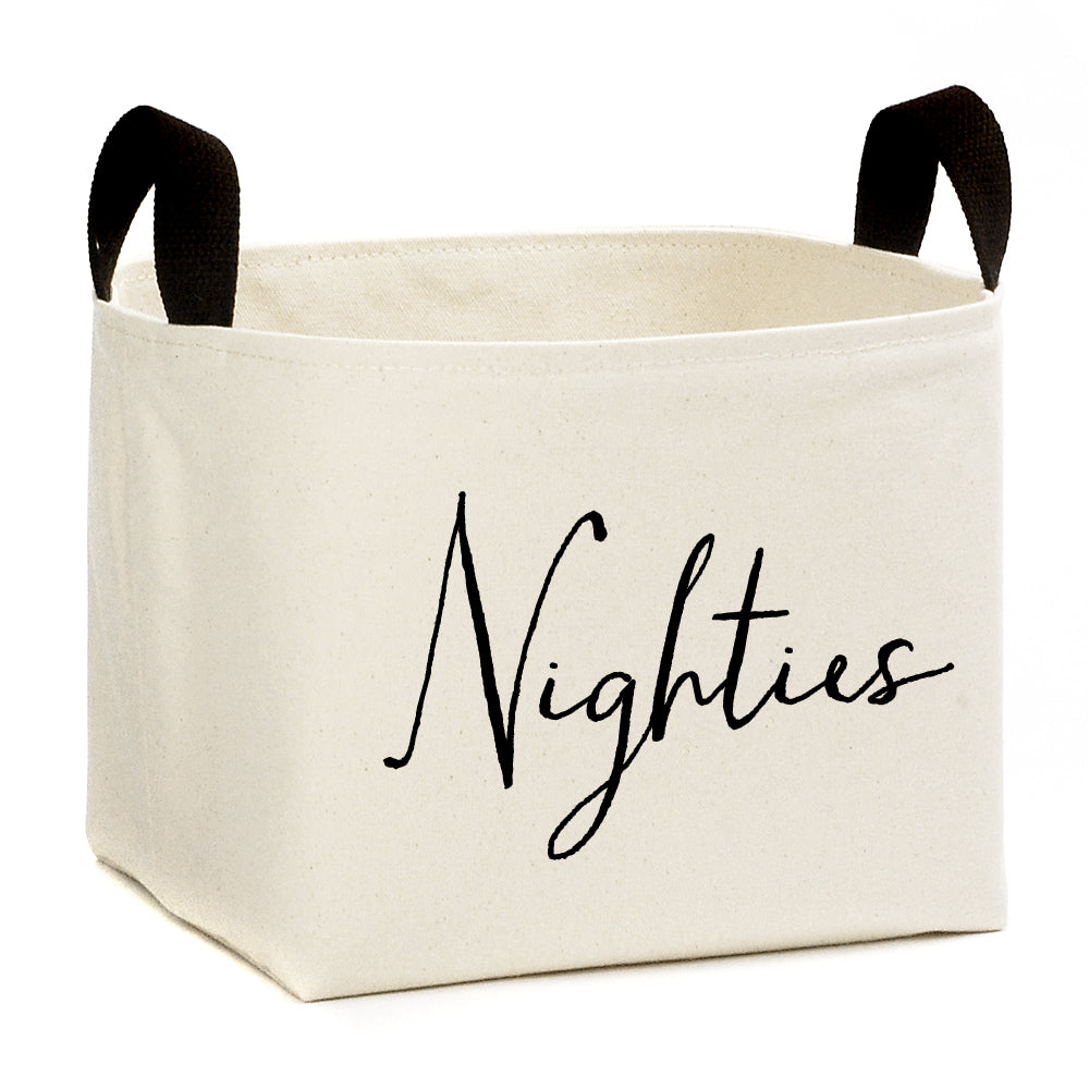 Personalized Canvas Basket, Custom Closet Basket
