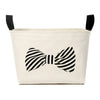 Striped Bowtie Canvas Storage Basket - A Southern Bucket