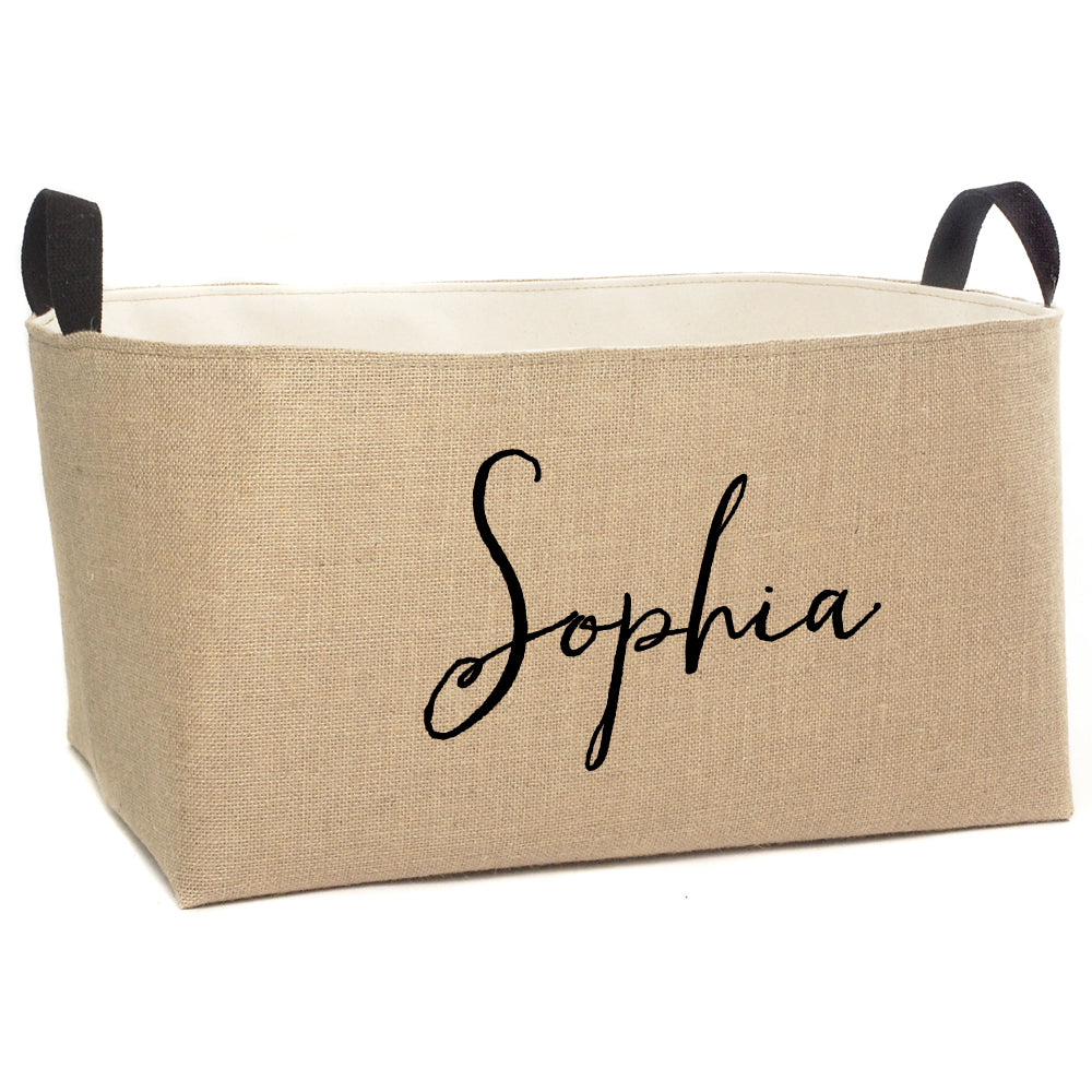 Personalized Storage Basket, Custom Name Basket