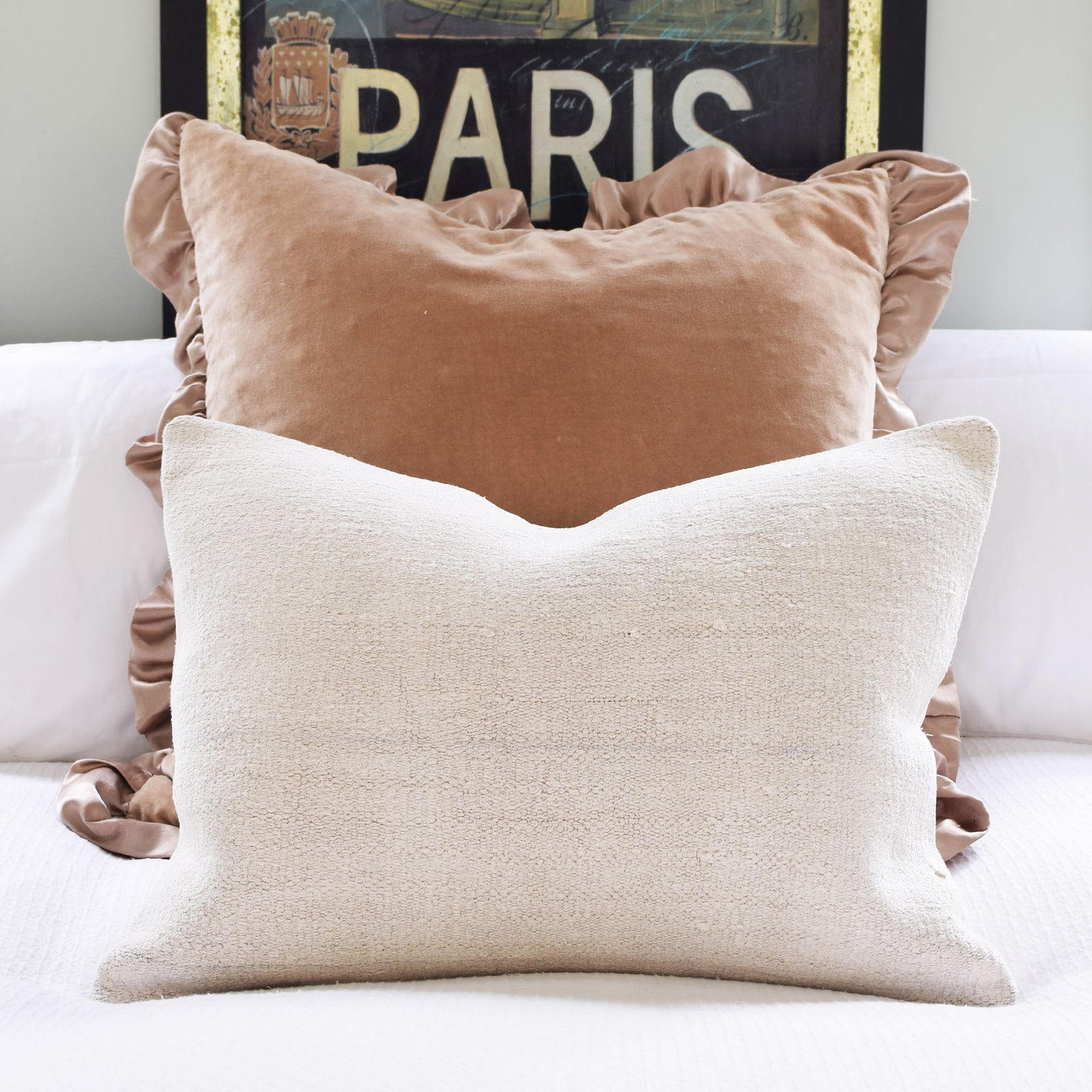 Vintage Wool Kilim Pillow, Neutral - A Southern Bucket