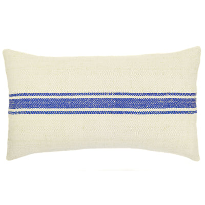 Blue Stripe Vintage Grain Sack Pillow