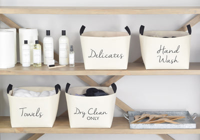 Dry Clean Only Canvas Laundry Baskets