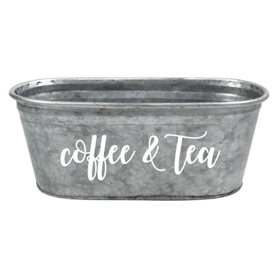 Coffee & Tea Galvanized Tub