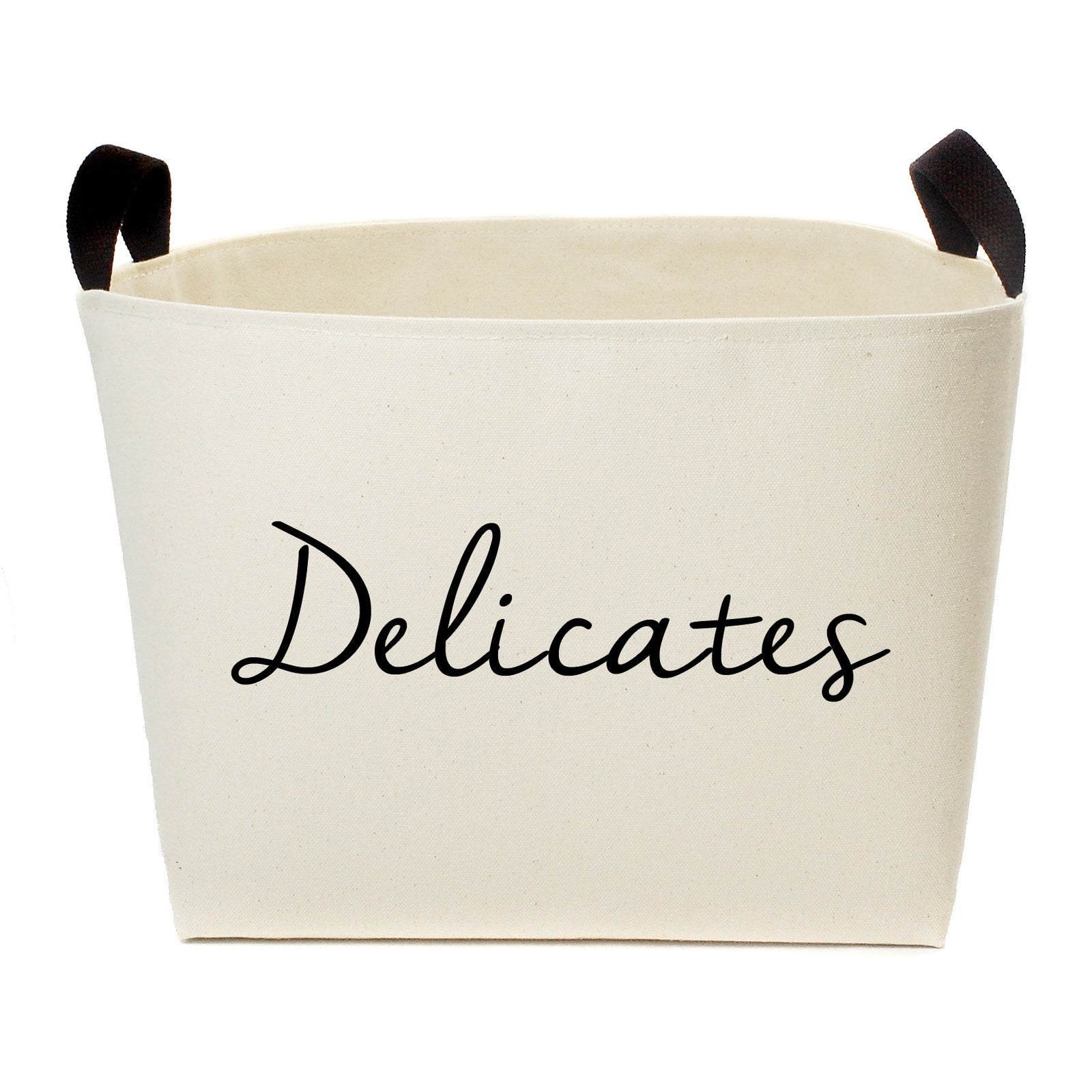 Delicates Laundry Canvas Storage Basket 