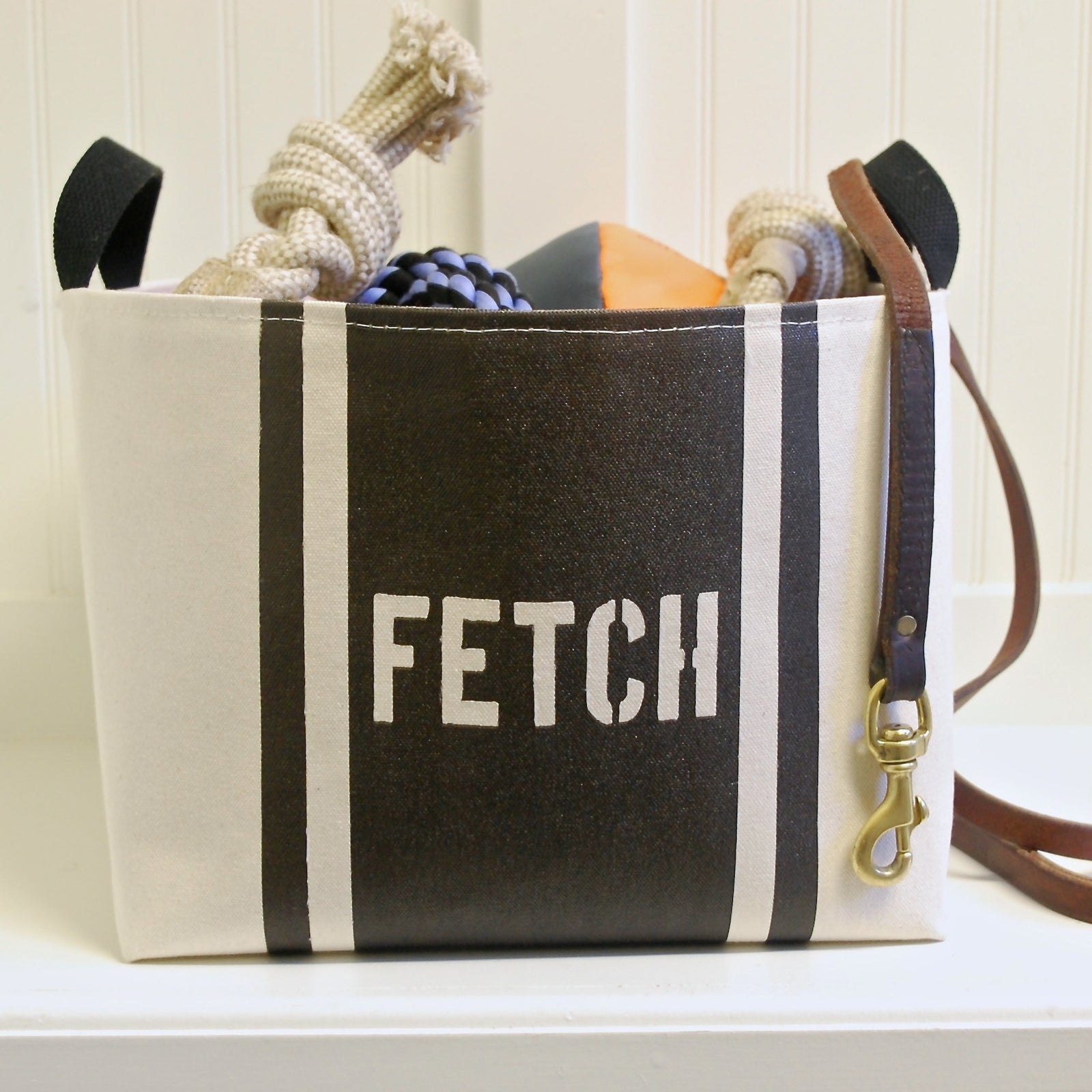 Fetch Striped Dog Storage Bin 