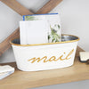 Mail Decorative Metal Storage Bin - A Southern Bucket