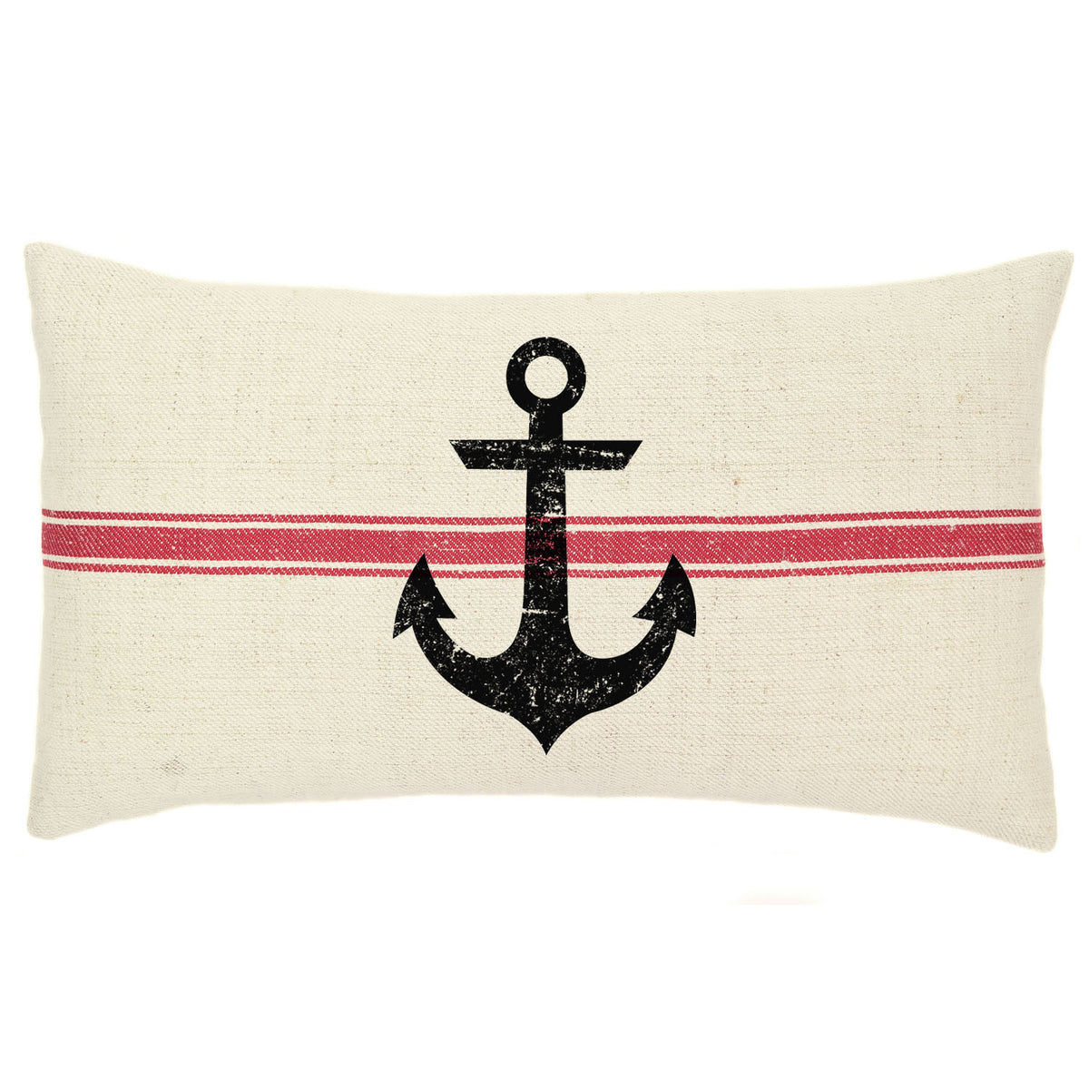 Anchor Vintage Grain Sack Pillow 