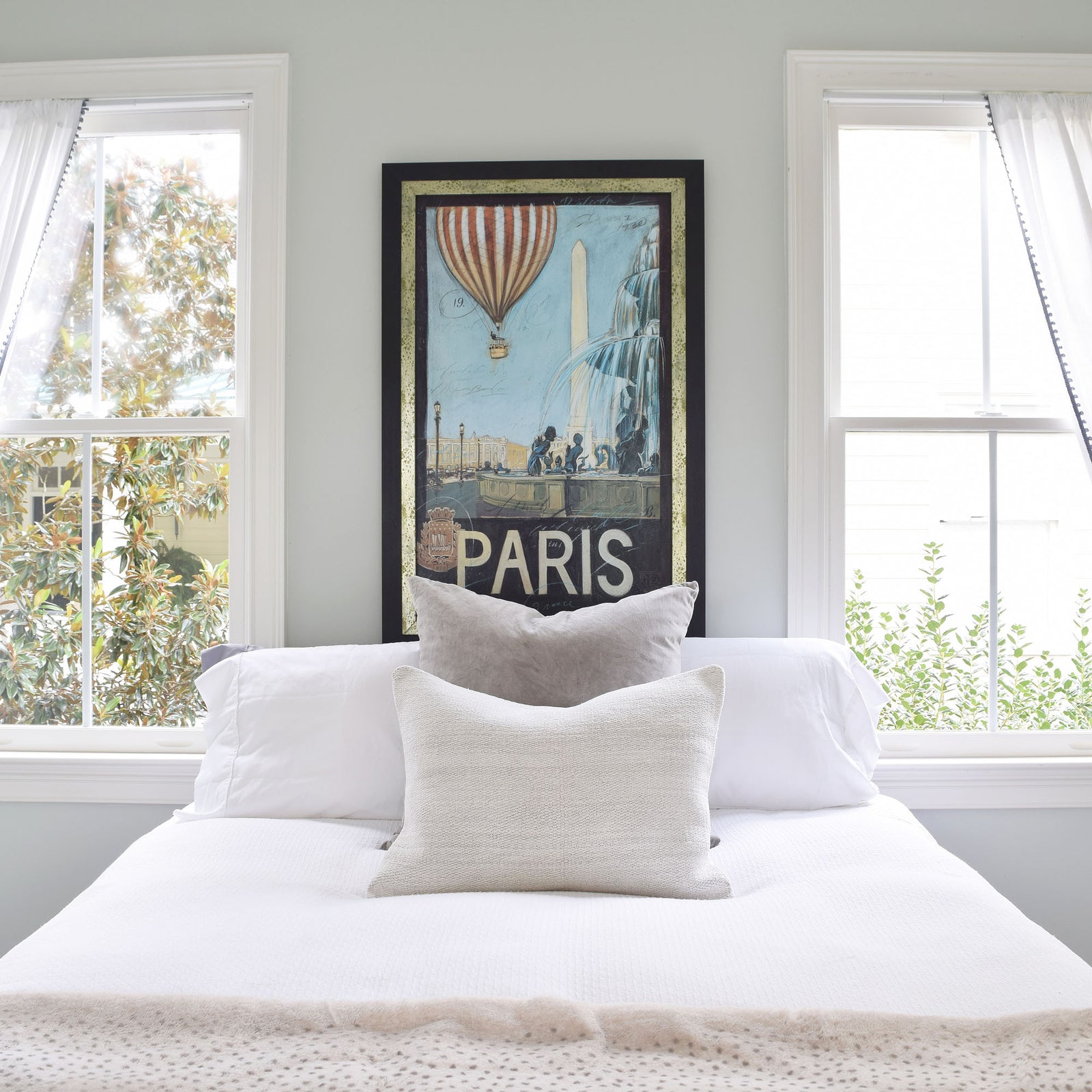 Vintage Wool Kilim Pillow, Neutral Gray 