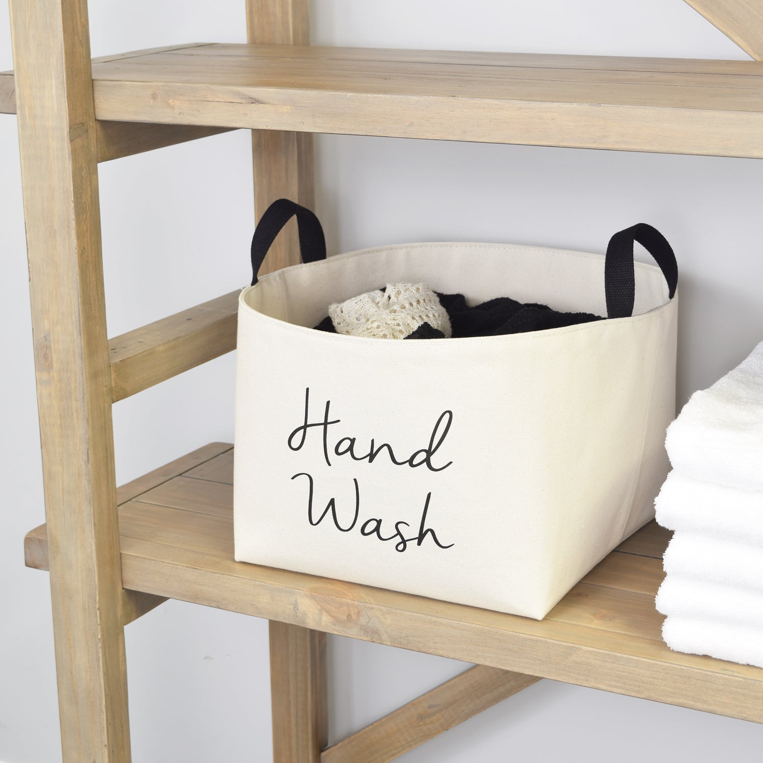 Hand Wash Canvas Laundry Basket  