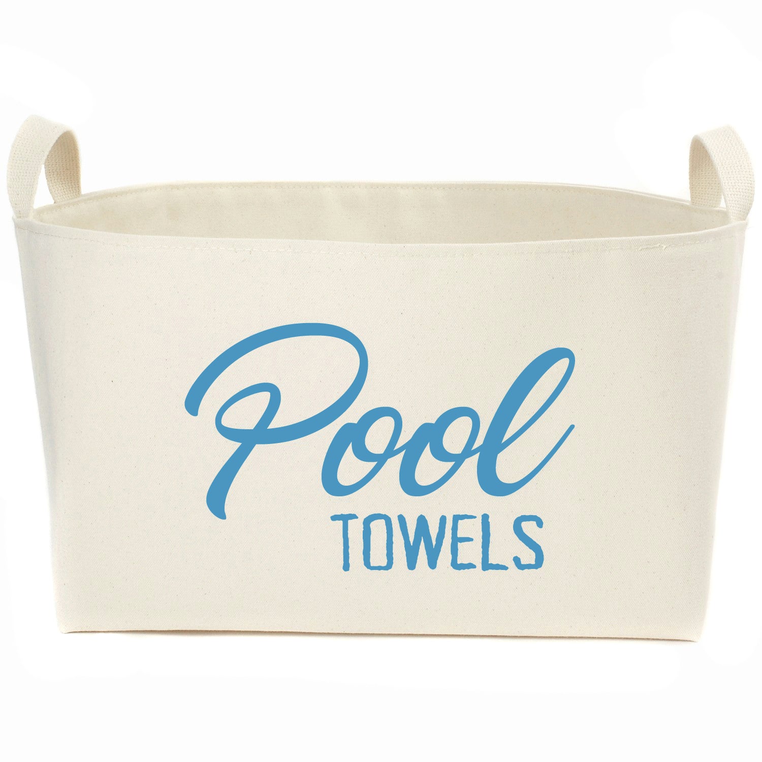 Pool Towels Canvas Storage Basket - A Southern Bucket