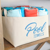 Pool Towels Canvas Storage Basket - A Southern Bucket