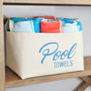 Pool Towels Canvas Storage Basket - A Southern Bucket