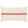 Red Stripe Vintage Grain Sack Pillow - A Southern Bucket