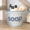 Soap Metal Storage Bucket with Hand Painted Design - A Southern Bucket